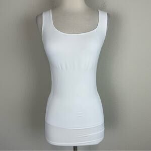 Blanqi White Cross Back Maternity Tank Top Medium